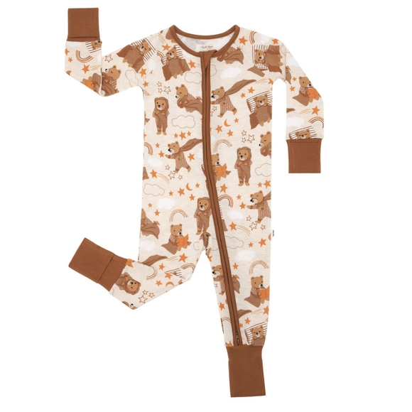 NEW Little Sleepies Beary Sleepy Zippy 6-12m - Picture 4 of 5